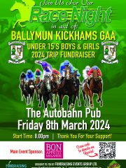 BAllymun Kickhams GAA Under 15’s 2024 Trip Fundraiser