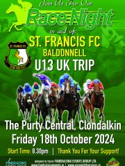 ST. FRANCIS FC BALDONNELL U13 UK TRIP